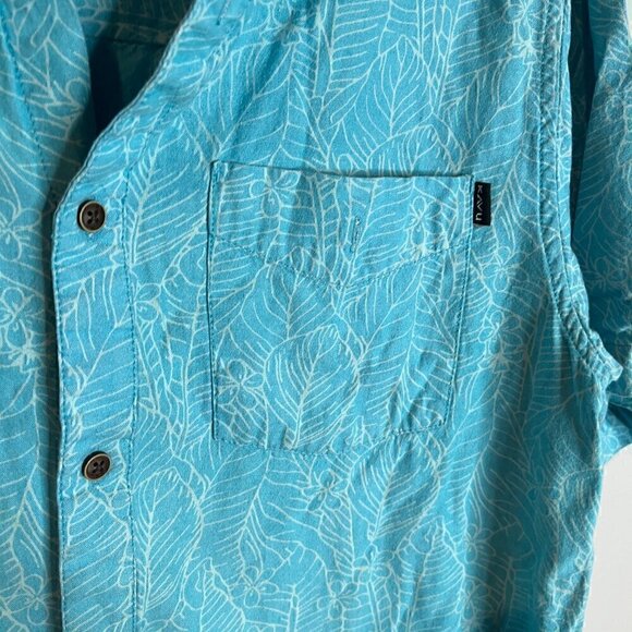 Kavu blue and white patterned button down shirt - Picture 2 of 6